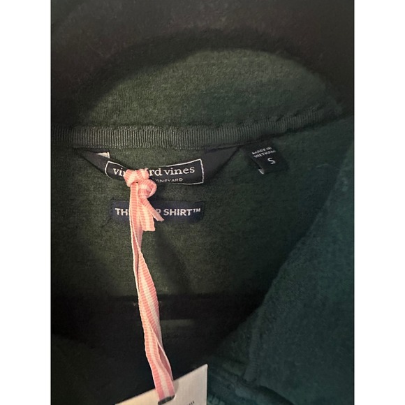 NWT Vineyard Vines S DREAMCLOTH Shep Relaxed Fit Quarter Zip Pullover Green - Picture 3 of 6